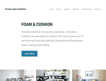 Tablet Screenshot of foamandcushion.com